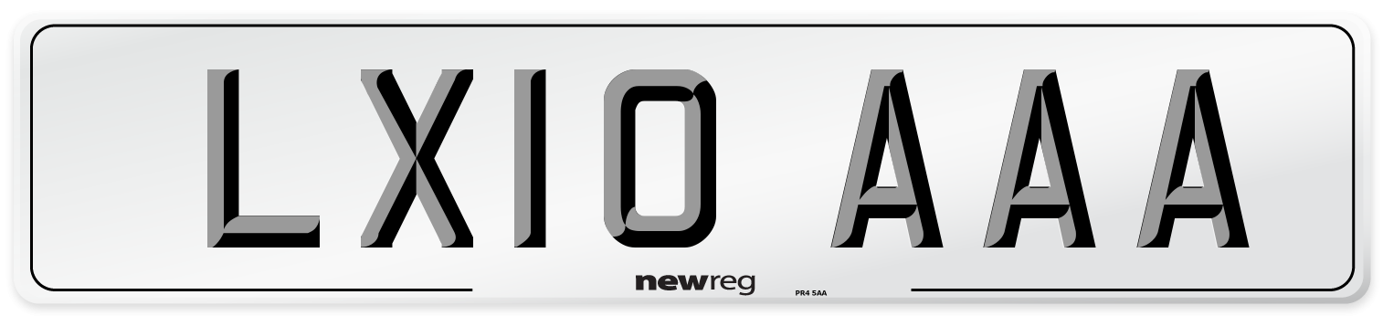 LX10 AAA Number Plate from New Reg